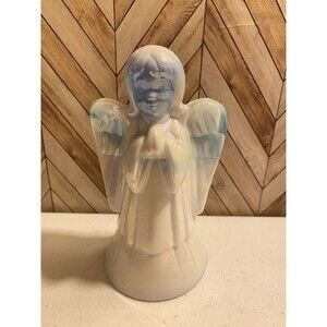 Vintage Blue FENTON Glass Angel  (483)